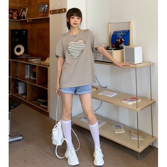 Love long sleeve T - áo rỗng tuýp tất cả - phù hợp hai - bộ mảnh