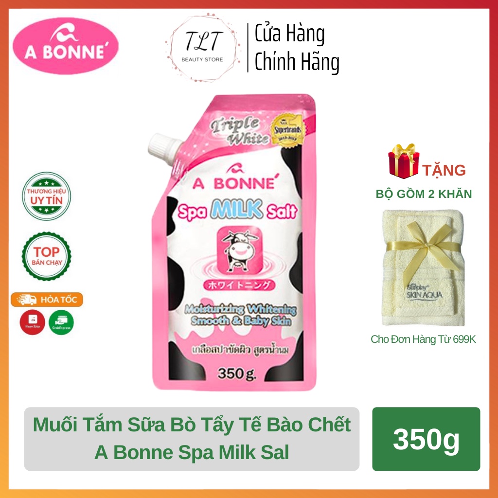 Muối Tắm Sữa Bò Tẩy Tế Bào Chết A Bonne Spa Milk Salt Thái Lan 350g