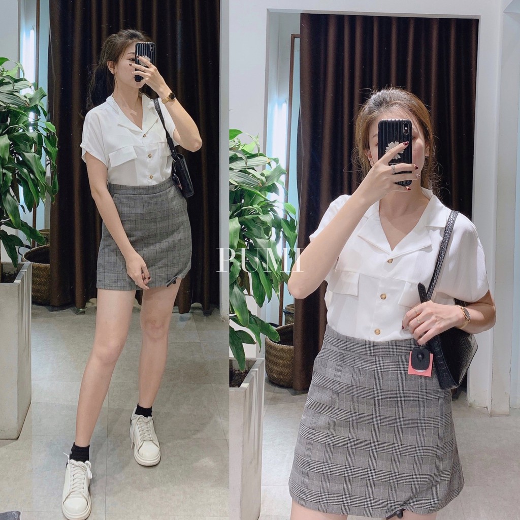Chân váy nữ form chữ A mặc tôn dáng có 3 size SML hàng có sẵn tại Pumi ( quần áo thời trang nữ ) | BigBuy360 - bigbuy360.vn