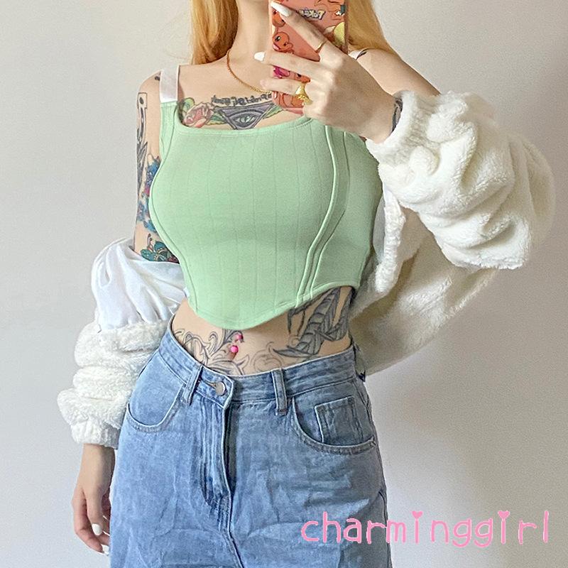 Áo hai dây cổ vuông quyến rũ cho phái nữ