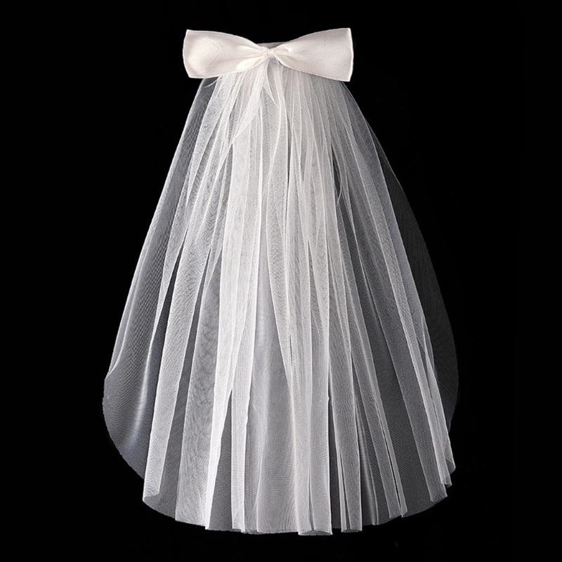 Mạng Che Mặt Một Lớp Kèm Lược Cài Tóc Cho Cô Dâu