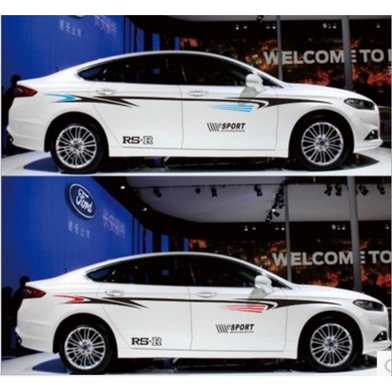 Tem dán sườn xe ô tô phong cách thể thao TX05