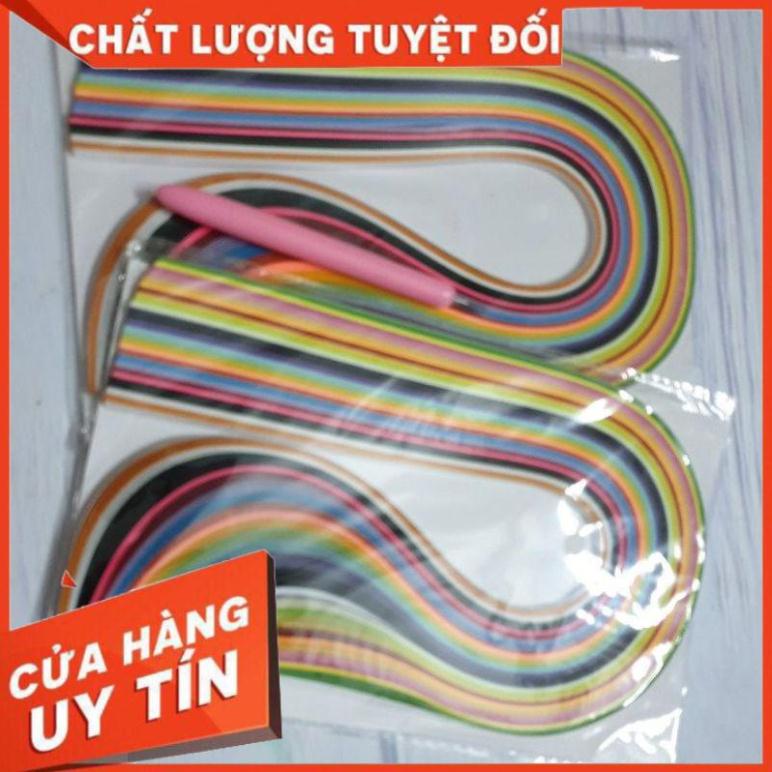 GIẤY CUỐN QUILLING LÀM THIỆP, LÀM TRANH/ GIẤY CUỐN KÈM DỤNG CỤ