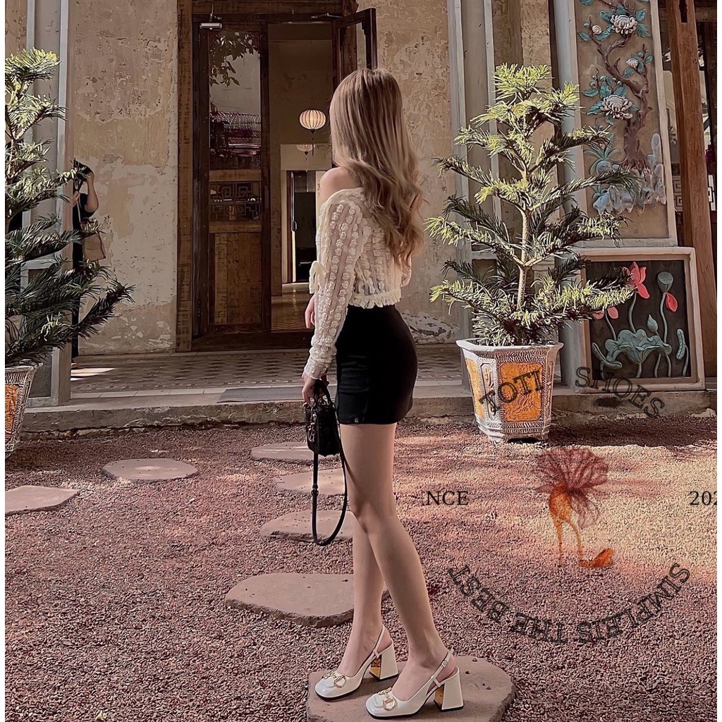 GIÀY GÓT VUÔNG TOTIIE STORE - SỤC NỮ CAO GÓT ĐẾ VUÔNG KHOÁ ĐỒNG THỜI TRANG G2105330