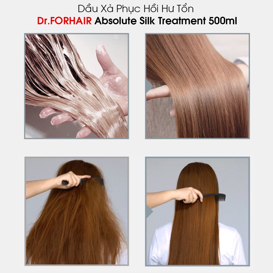 Dầu xả dành cho tóc uốn nhuộm, dầu xả nuôi dưỡng và chăm sóc tóc khô và hư tổn Dr.ForHair Absolute Silk Treatment 500ml
