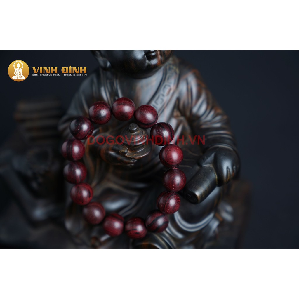 Vòng Tay Gỗ Tử Đàn Ấn Độ Dáng Tròn Cao Cấp