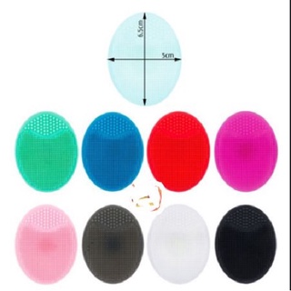 Miếng rửa mặt hình oval silicon gai