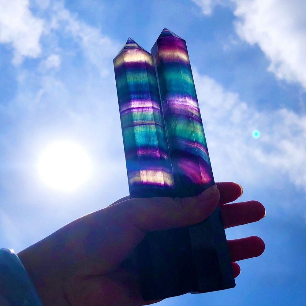 Đá Fluorite Lục Giác Tự Nhiên 4-7CM