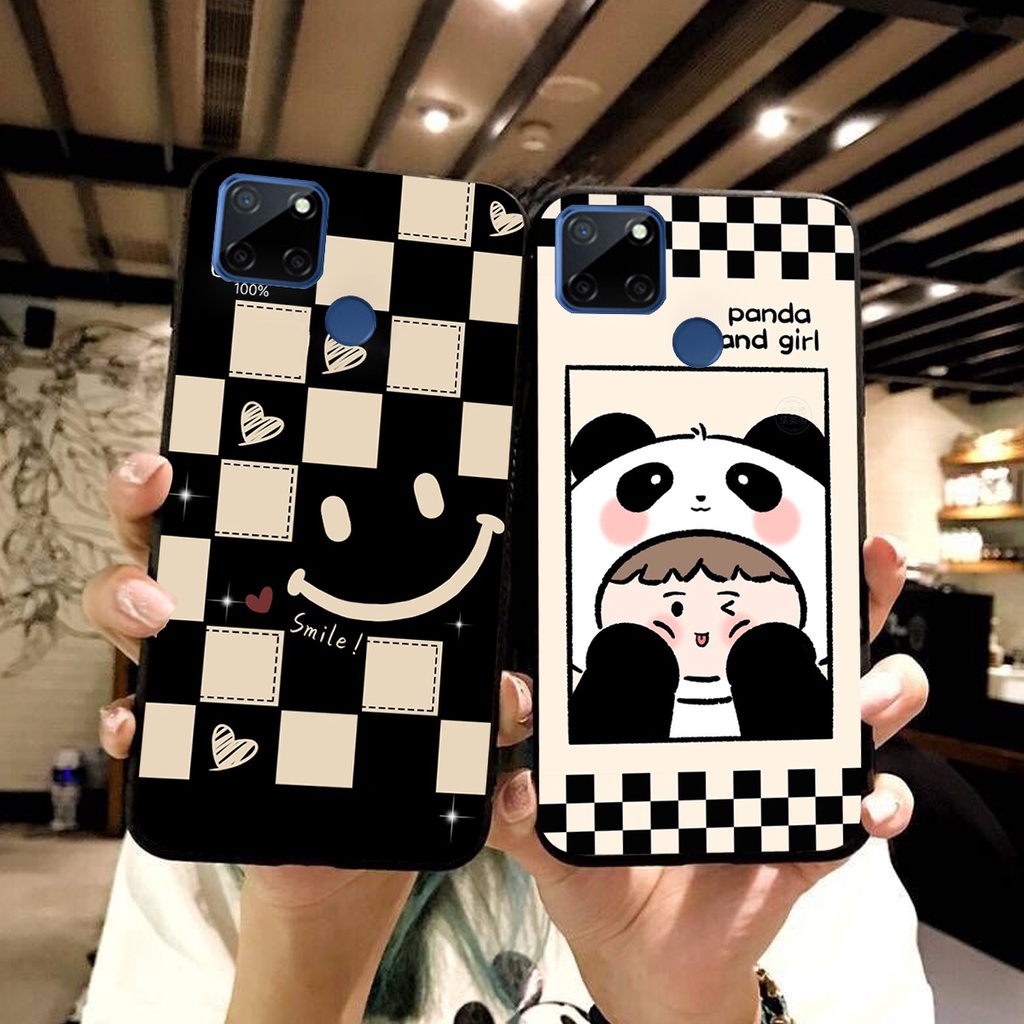 Ốp lưng Realme C12 in hình cao cấp mẫu kẻ caro,mikenbe@r siêu hot