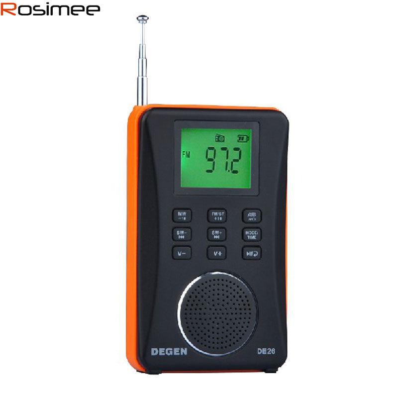 ĐÀI RADIO MINI NGHE NHẠC CAO CẤP DEGEN DE-26 MỎNG GỌN ĐA BĂNG TẦN