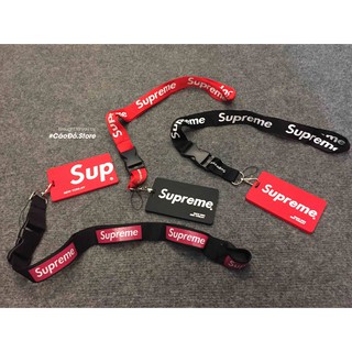 Landyard + thẻ tên Supreme