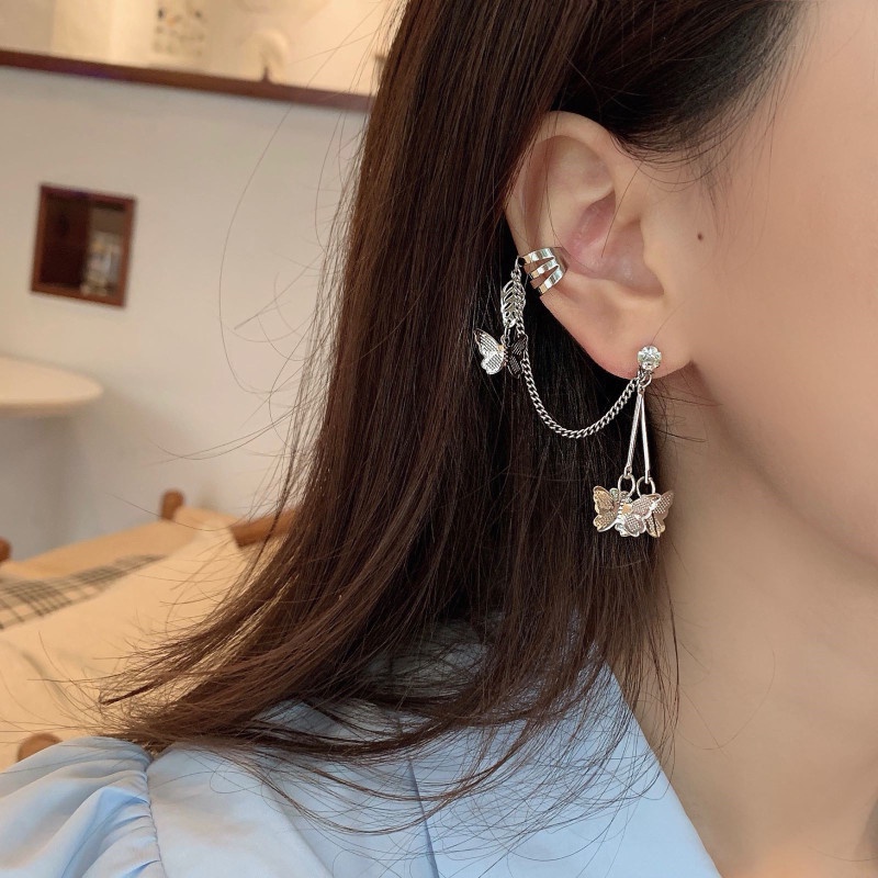 SIÊU HOT Khuyên Kẹp Vành Tai Hình Bướm thời trang hot trend HA1688