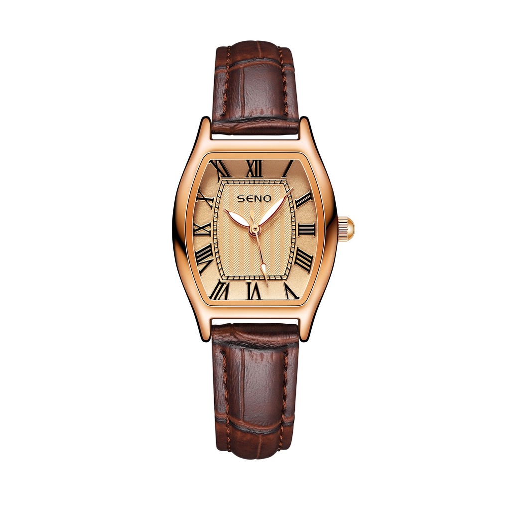 Đồng hồ nữ SENO dây da hàng cao cấp chống nước mặt sapphia chống xước bảo hành 12 tháng