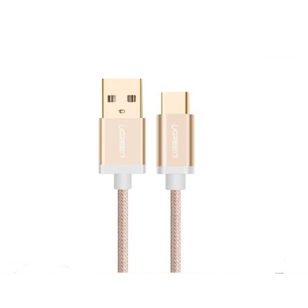 [FREESHIP 99K]_Cáp USB-C, Cáp USB Type-C to USB 2.0 3M UGREEN Gold Rose Cao cấp