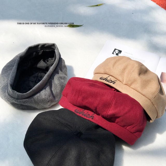 Mũ nồi beret chất dạ phong cách hàn quốc