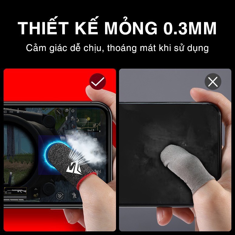 Găng tay chơi game ff MEMO SHEZI cao cấp siêu nhạy 2 ngón giá rẻ