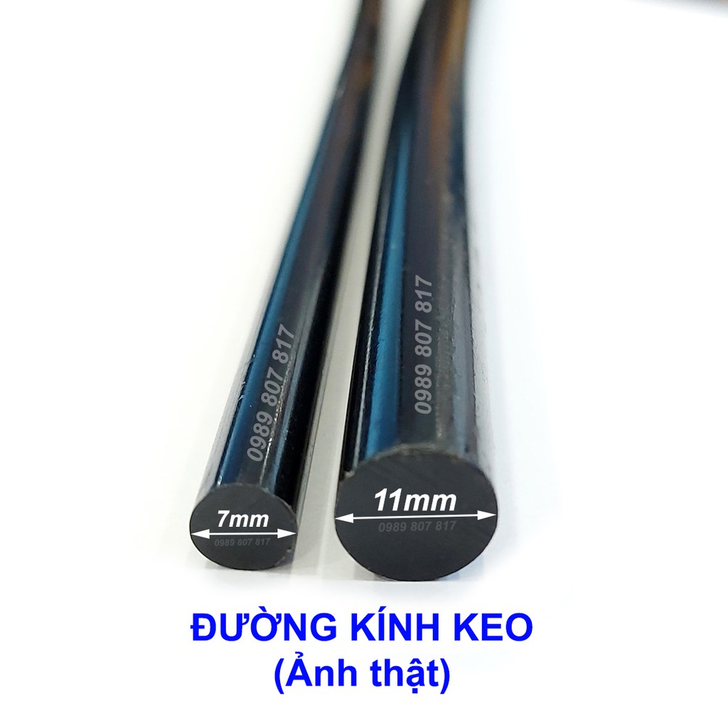 [HCM] - Dụng cụ bắn keo nến silicon 60W (BH 01 tháng) và 03 cây keo silicon đen lớn dài 270mm x 11mm