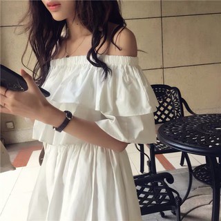 Đầm Trễ Vai Trắng Siêu Xinh