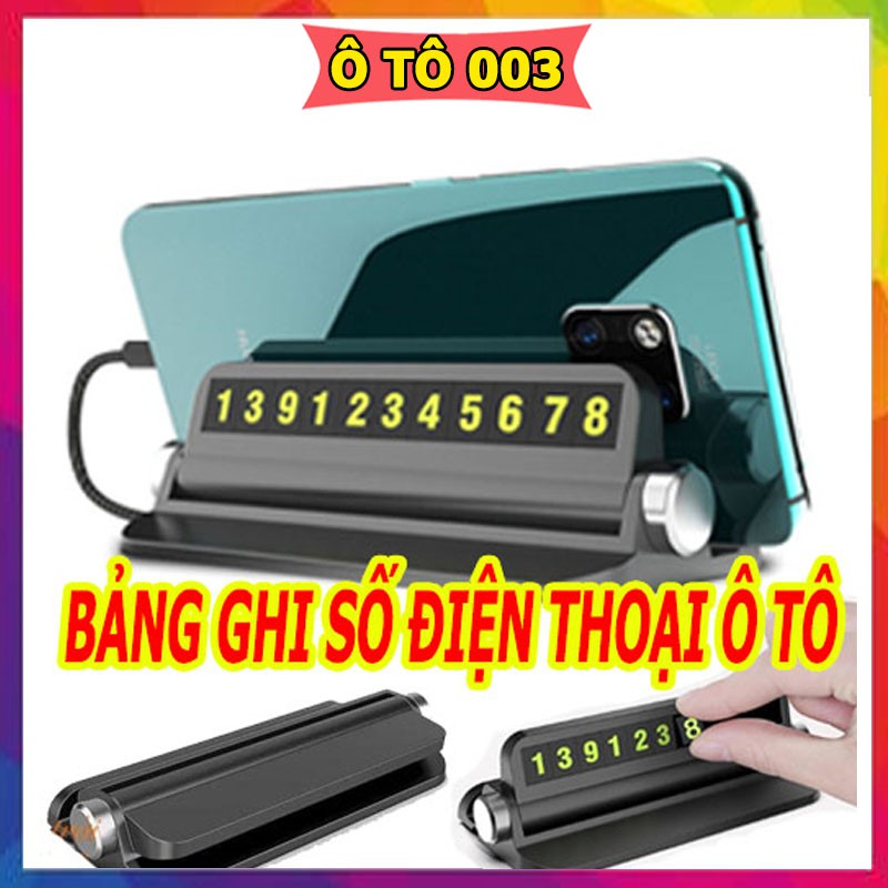 Bảng ghi số điện thoại cho xe ô tô khi dừng đỗ - Có giá đỡ điện thoại tiện lợi