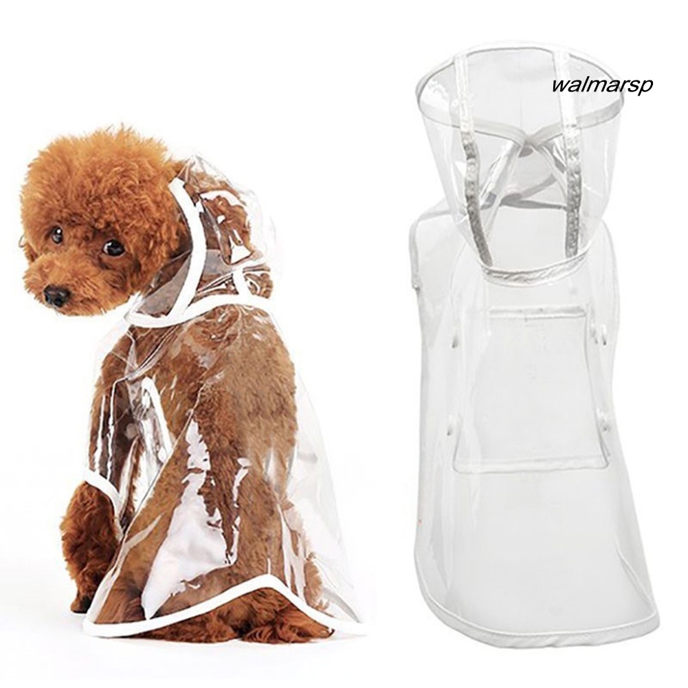 Áo mưa trong suốt có nõn và nút cài tiện dụng cho thú cưng