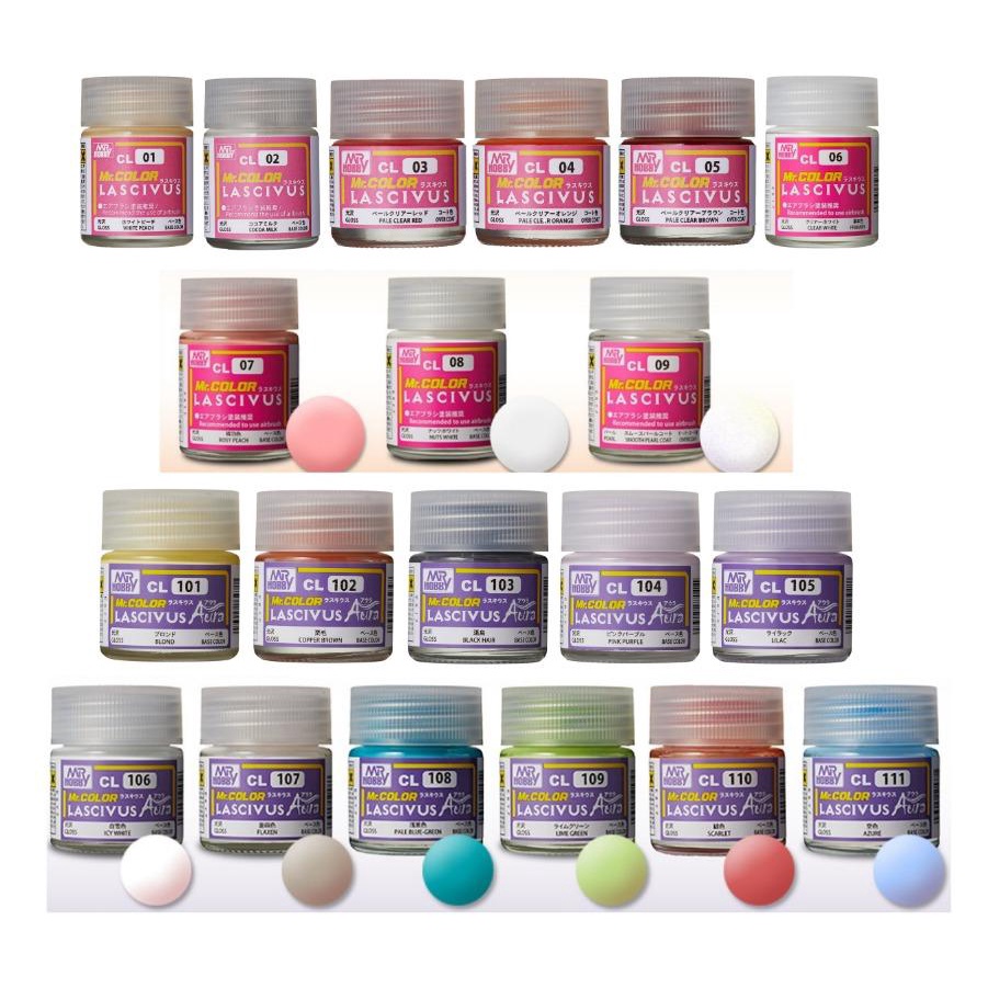 Sơn mô hình Mr.Colour Sơn màu da - Sơn tóc - Sơn nhân vật Anime Lacivus Series - Lacquer