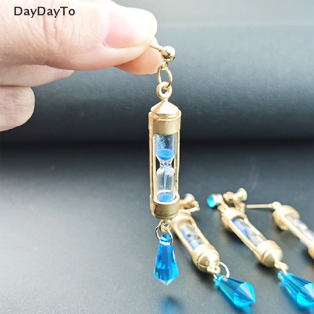DayDayTo Anime Vanitas Earrings Cosplay Props Cuboid Hourglass Ear Clip Necklace Jewelry .
