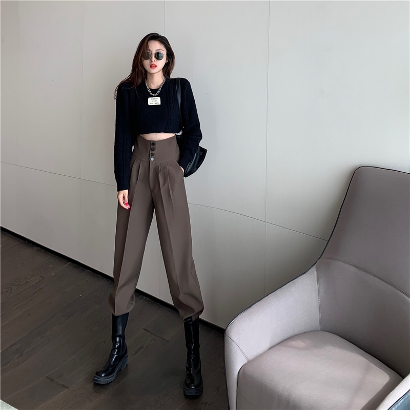 Quần nữ baggy 4 nút eo