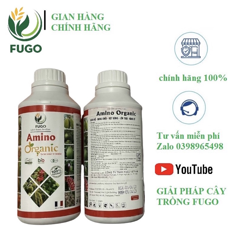Combo 1 chai Amino Max +1 chai Amino Organic + 4 gói Combi Chelate