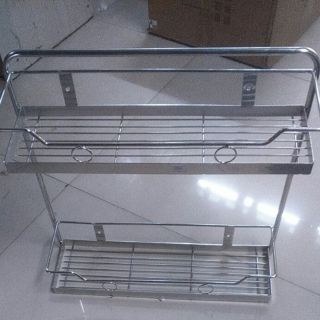 Kệ gia vị treo tường 2tang inox
