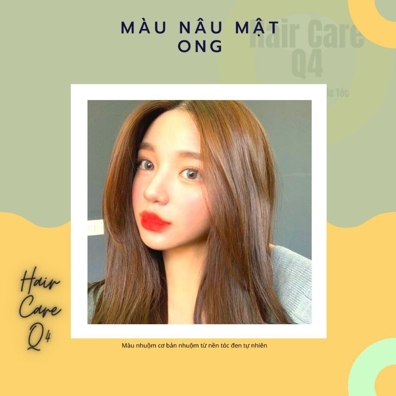 Màu nhuộm nâu mật ong, nâu gỗ, nâu vàng ánh đồng Zone tặng kèm oxi