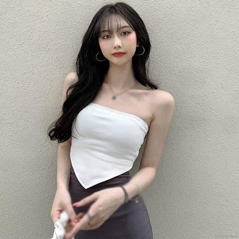 Áo Ống Croptop Vạt Tam Giác Ôm Dáng