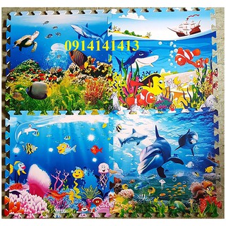 Thảm Xốp Lót Sàn Cho Bé Hình Cá 60cmx60cm