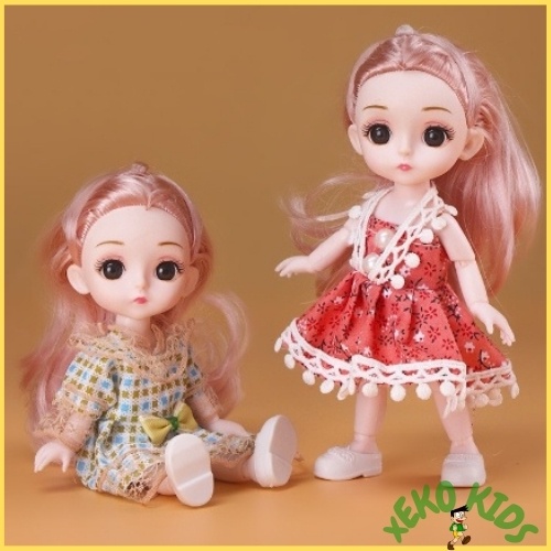 Bộ đồ chơi búp bê công chúa, búp bê chibi cho bé gái 2 3 4 5 6 7 8 tuổi. Trò chơi nhập vai cho con gái XEKO9