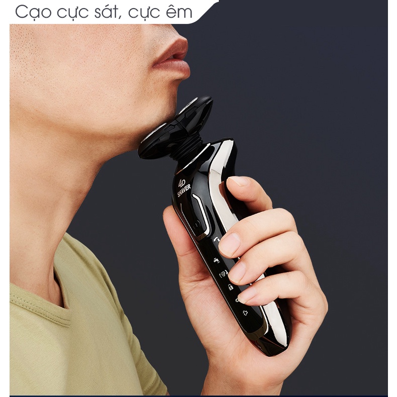 Máy cạo râu đa năng 3 lưỡi kép SHANEN, cạo sạch, êm, sạc pin nhanh, chống nước, SHANEN OFFICIAL