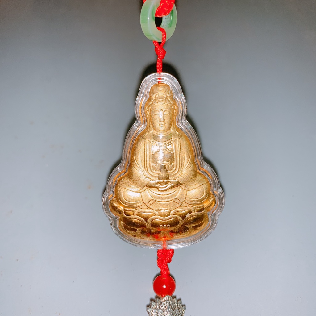 Khánh Treo Hình Phật Bà Quan Âm Bồ Tát Ngồi Đài Sen, Dây Trang Trí Nhà Cửa, Xe Hơi