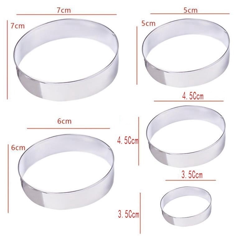 Bộ 5 khuôn làm bánh bao bằng thép không gỉ