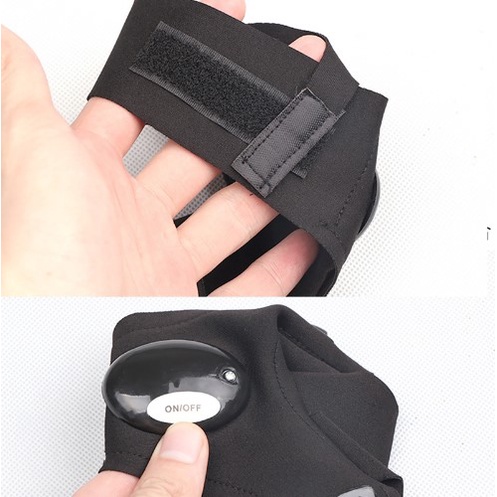 1 / 1 Cặp Găng Tay Câu Cá Chống Nước Có Đèn Pin Tiện Dụng