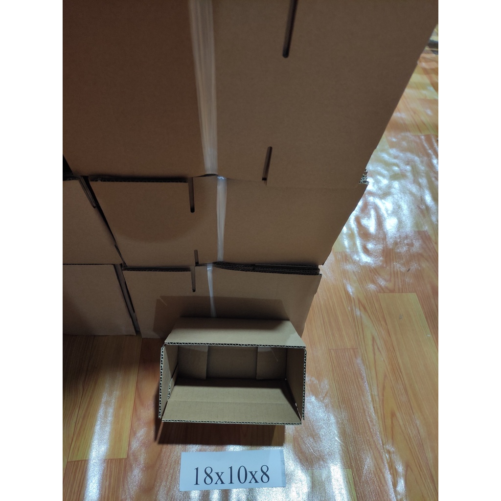 Hộp carton gói hàng 18x10x8 bộ 50 không in