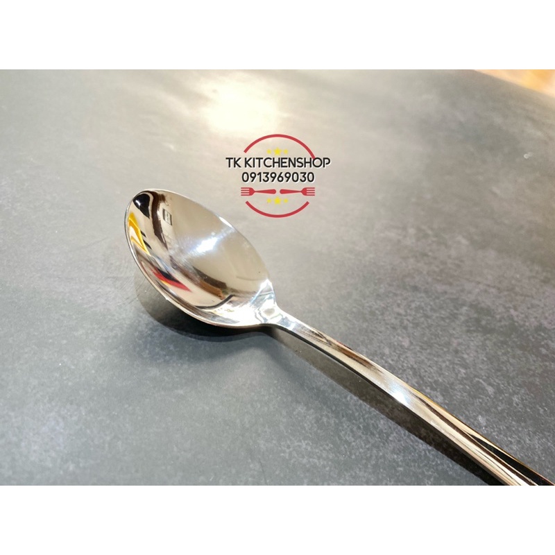 Thìa inox ăn bột dài 17x3.3cm, ăn cháo cho trẻ em,thìa inox dập hình con thỏ đáng yêu cho trẻ,thìa inox cán dài ăn cháo