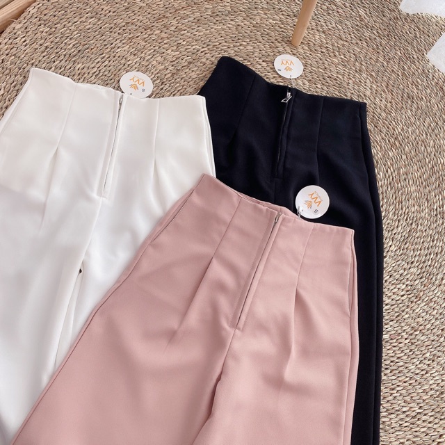 QUẦN CULOTTES ỐNG RỘNG[Video Ảnh thật] CẠP CAO KHOÁ TRƯỚC MẪU MỚI HOT TREND 2021 chất dày dặn ko nhăn nhàu | WebRaoVat - webraovat.net.vn