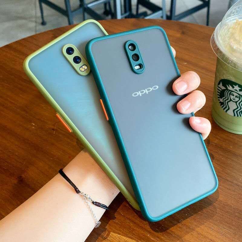 Ốp điện thoại cứng mặt nhám trong suốt chống sốc dành cho OPPO A12 A12e R9S A5S A3S A5 A9 A91 F9 F11 Pro F15 5G 4G