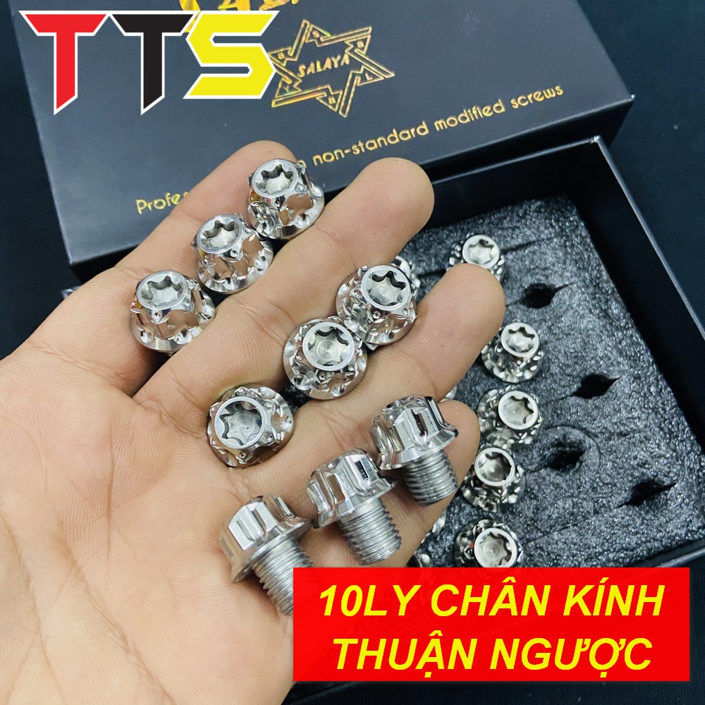 [Mã LIFEAUMAY giảm 10% tối đa 30k đơn 150k] ỐC CHÂN GƯƠNG SALAYA 10LY THUẬN NGƯỢC BAO RỈ SÉT TRỌN ĐỜI