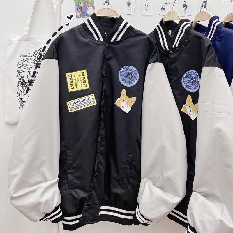 [Ảnh Thật] Áo Bomber Dù Corgi Chất Dù 2 lớp Form chuẩn Unisex Nam Nữ Couple | BigBuy360 - bigbuy360.vn