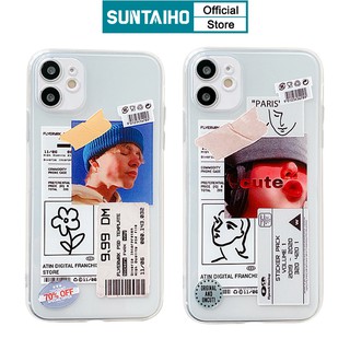 Ốp Điện Thoại Suntaiho TPU Trong Suốt In Hình Cô Gái/Chàng Trai Cho iPhone iPhone 12 Pro Max 11ProMax Pro X XSMax XR 8 7 6SPlus SE 2020