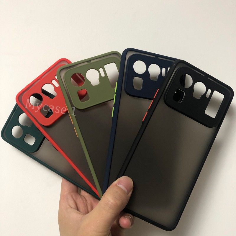 Ốp điện thoại nhám chống sốc bảo vệ camera cho Xiaomi Mi 11 Lite Ultra 10T Pro Poco F3 X3 X4 GT NFC M3 Pro Note 10 Lite