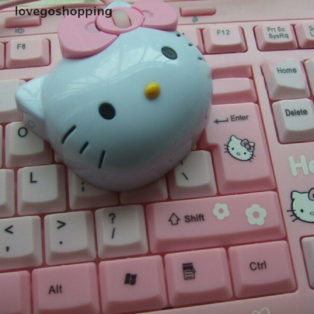 Chuột Quang Chơi Game Có Dây USB 2.0 In Hình Hello Kitty 3D Cho Máy Tính