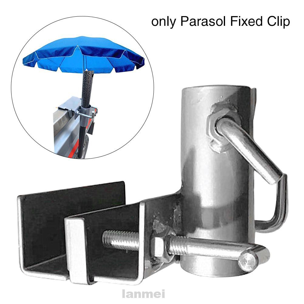 Waterproof Beach Portable Heavy Duty Balcony Stable Umbrella Stand Rain Gear Parasol Fixed Clip