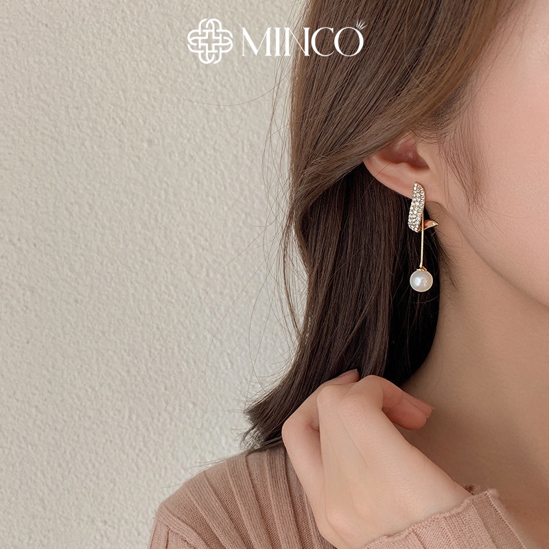Bông tai nữ Minco Accessories ngọc trai nhân tạo sang chảnh kiểu dáng thanh lịch phong cách Hàn Quốc BT130