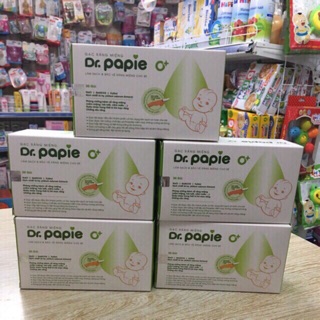 Com bo 2hop Gạc  lưỡi răng miệng Dr.papie cho bé hộp 30c