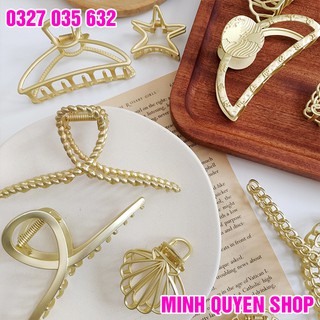 Kẹp Tóc Càng Cua Kim Loại Màu Vàng (Chọn Mẫu)